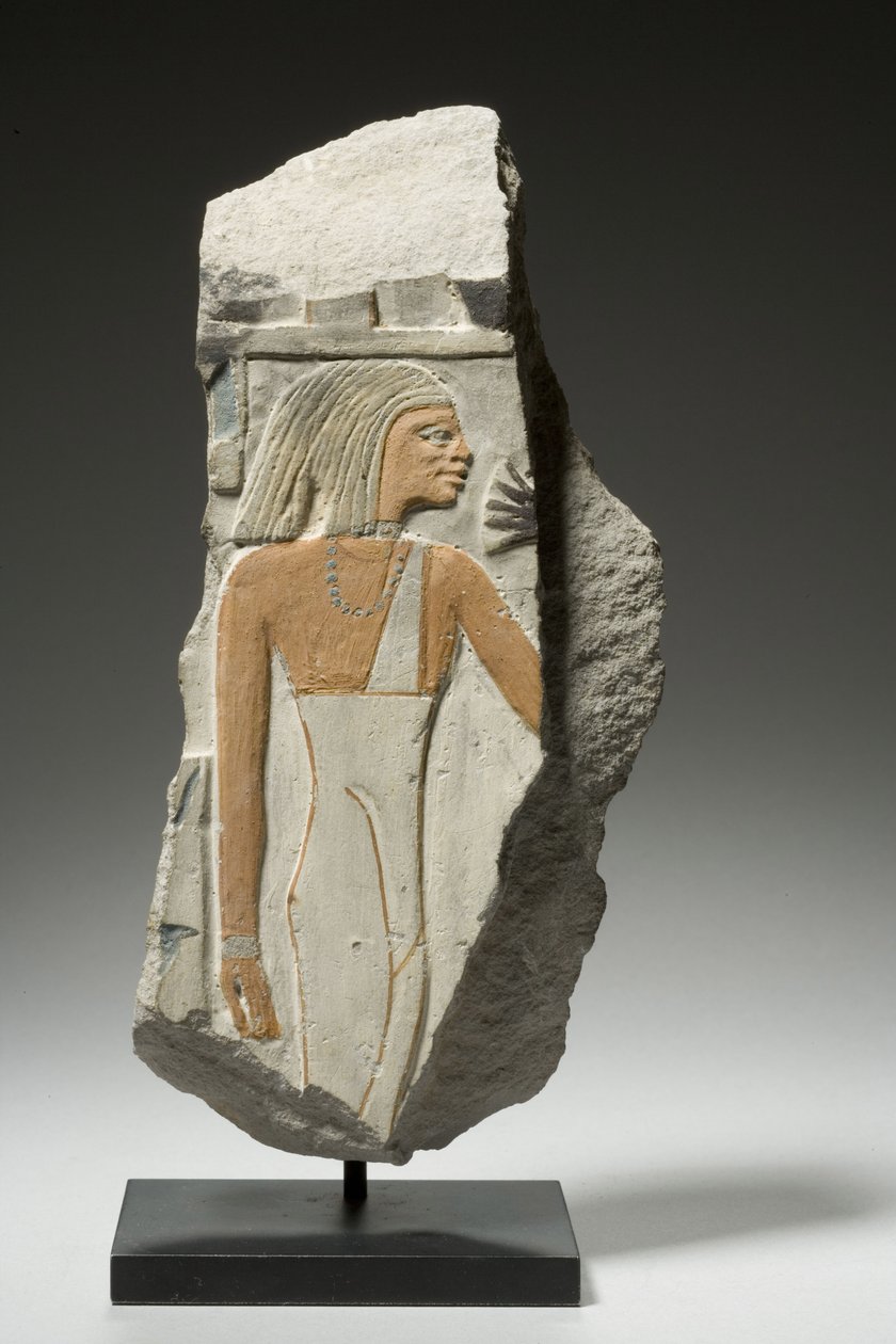 Rölyef parçası, MÖ 1980-1801 (kireçtaşı) by Egyptian 12th Dynasty