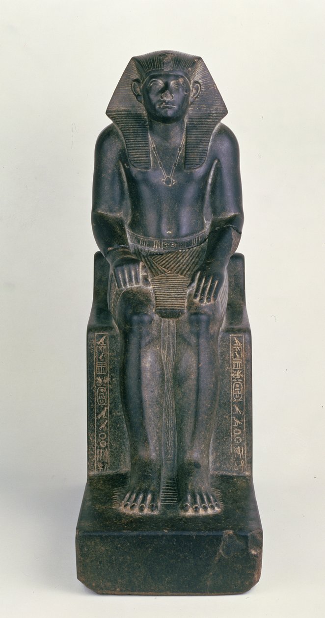 Oturan Sesostris III heykeli, Hierakonpolis, Orta Krallık