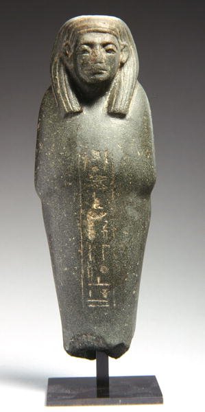 Rahip Ra-s-hetep-ib için Ushabti figürü, Orta Krallık, MÖ 1950 dolayları (greywacke) by Egyptian 12th Dynasty