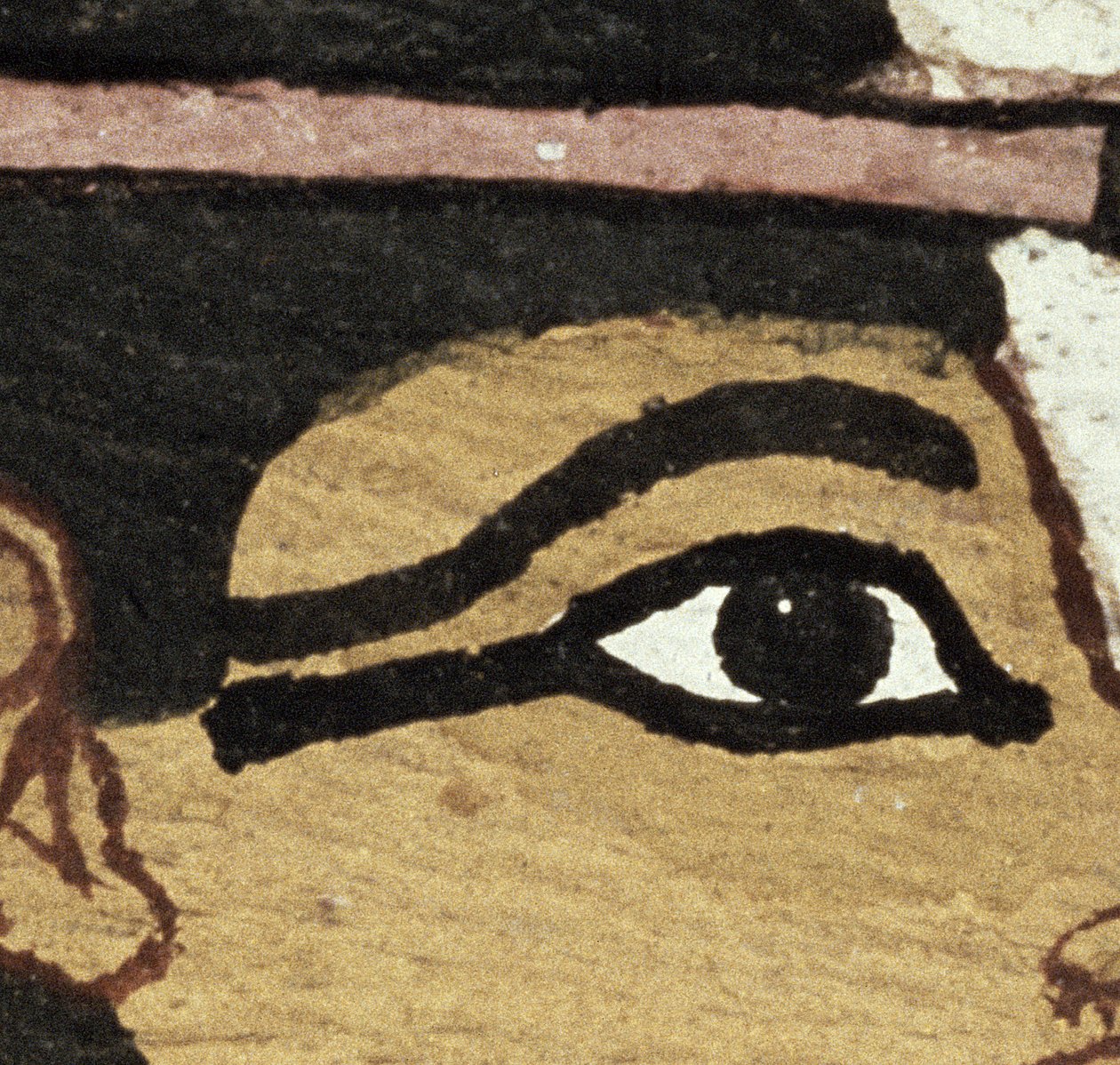 Madja Hanımı, Yeni Krallık, MÖ 1450 dolaylarında (boyalı ahşap) bir lahdin dekorasyon detayı (95067 detayı) by Egyptian 18th Dynasty