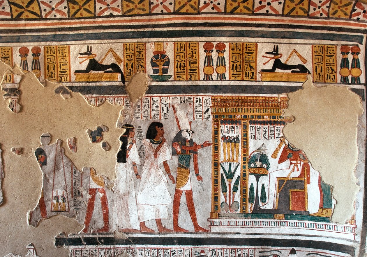 Mısır antikası: Horus, Roy ve karısını Osiris