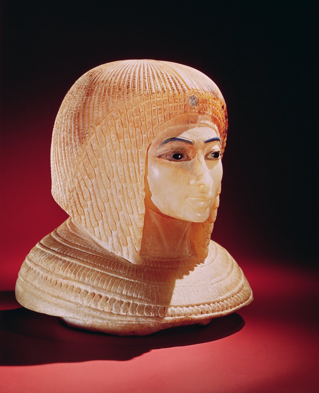 Prenses Kiya olduğuna inanılan bir kadının başı, Yeni Krallık (kaymaktaşı) by Egyptian 18th Dynasty