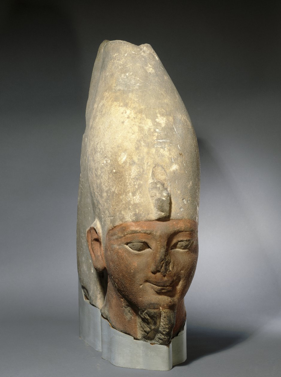 Erken Onsekizinci Hanedan kralının başı, Yeni Krallık, MÖ 1539-1493 (kumtaşı) by Egyptian 18th Dynasty