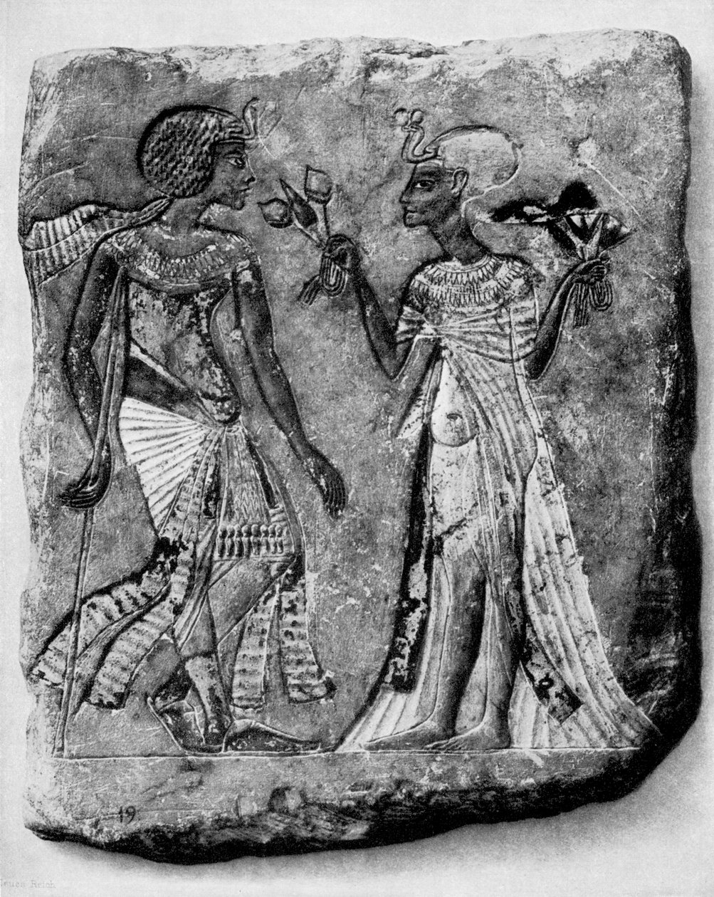 Mısır Kralı IV. Amenophis ve eşi by Egyptian 18th Dynasty