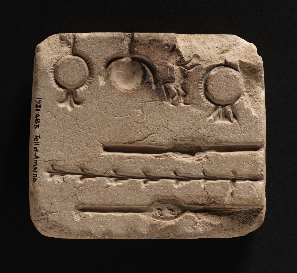 Metal takı dökümü için kireçtaşı kalıp, Yeni Krallık by Egyptian 18th Dynasty