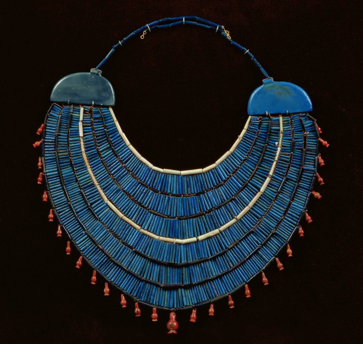 Ousekh kolye, Yeni Krallık (fayans) by Egyptian 18th Dynasty