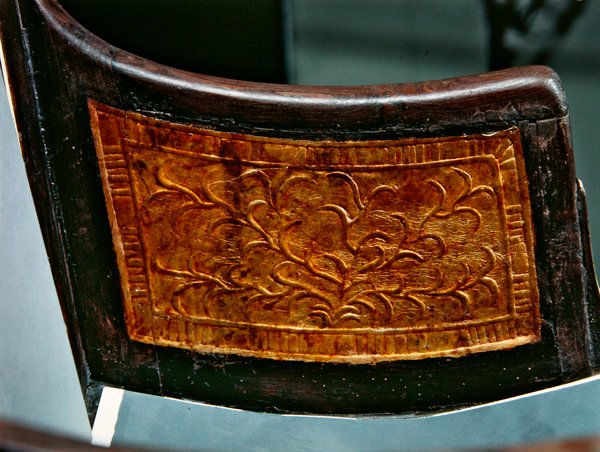 Bir çocuk sandalyesinden panel, Tutankhamun Mezarından, Yeni Krallık (yaldızlı ahşap) (341824 detayı) by Egyptian 18th Dynasty