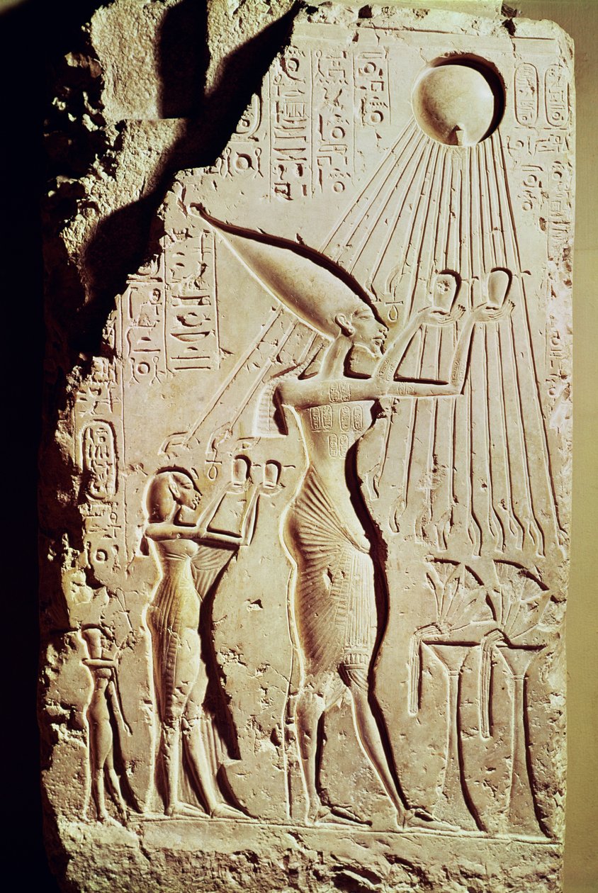 Amenophis IV (Akhenaten) (MÖ 1364-47), Nefertiti ve Kızları Meritaton