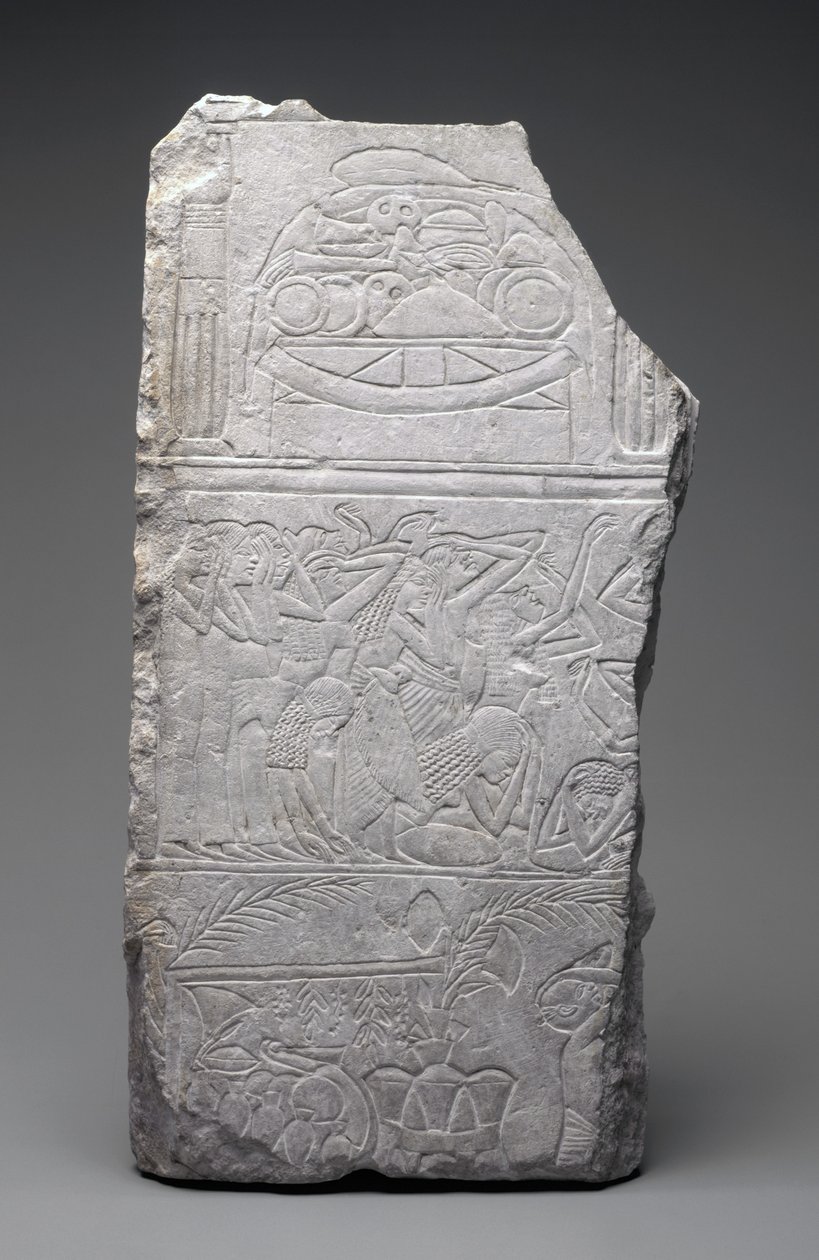Yaslıların Rölyefi ve Cenaze Etleri, Yeni Krallık, MÖ 1340 (kireçtaşı) by Egyptian 18th Dynasty