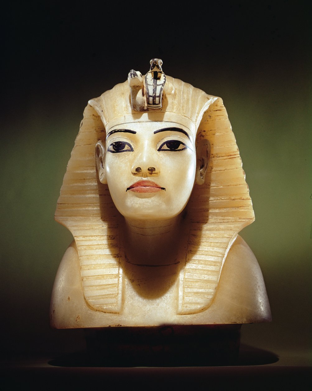 Tutankhamun Mezarı, Yeni Krallık (kaymaktaşı) kanopik çömleğin birinden tıpa (ayrıca bkz. 149422) by Egyptian 18th Dynasty