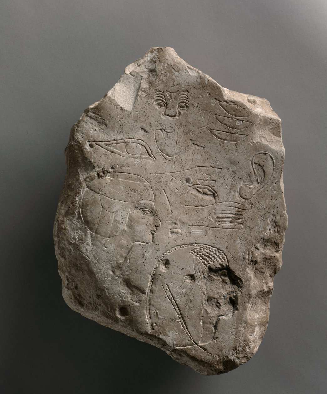 Her İki Tarafta Çalışılan Deneme Parçası, MÖ 1391-1353 dolayları by Egyptian 18th Dynasty