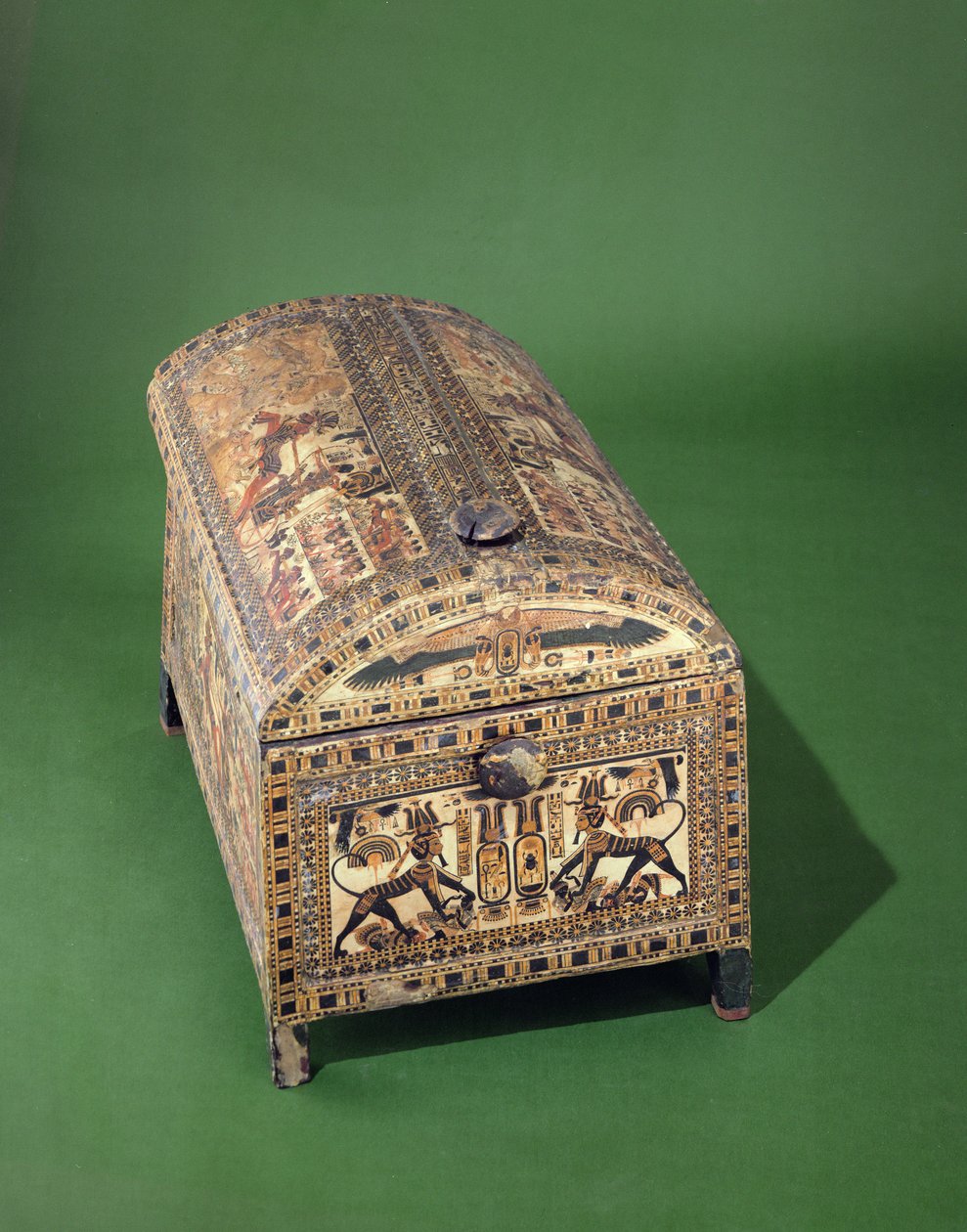 Tutankhamun Sandığı, Yeni Krallık, MÖ 1340 dolayları (boyalı ahşap) by Egyptian 18th Dynasty