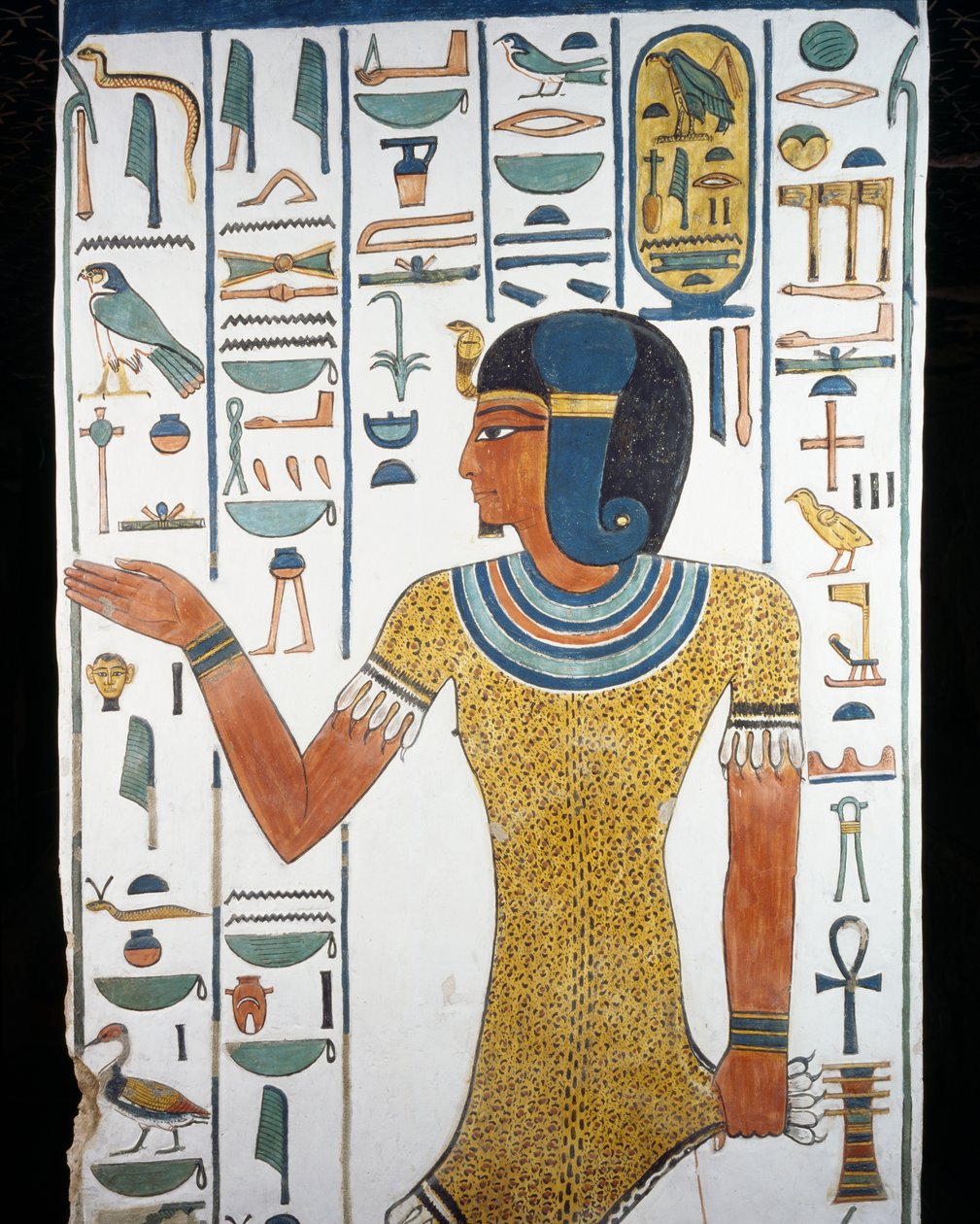 Horus-Neg-Itef, fresk, mezar odasının güneydoğu direği, Kraliçe Nefertari