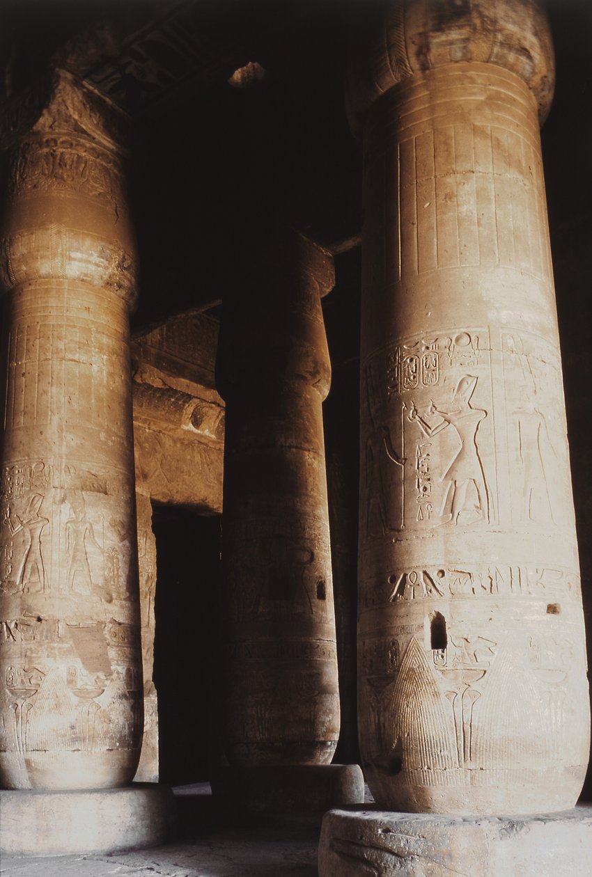 İlk Hipostil Salonunun İçi, Yeni Krallık by Egyptian 19th Dynasty