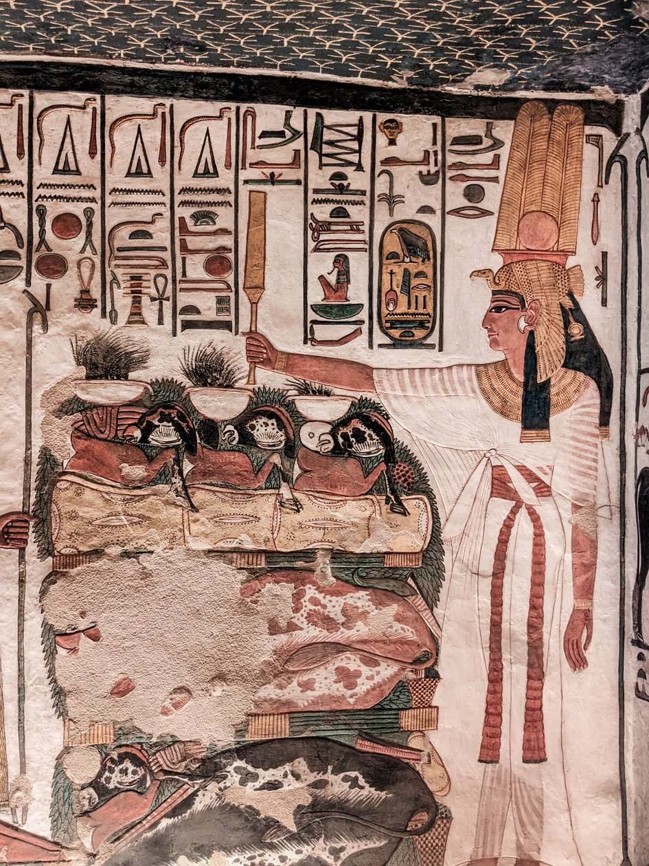 Nefertari ahiret sunusu (duvar resmi) by Egyptian 19th Dynasty