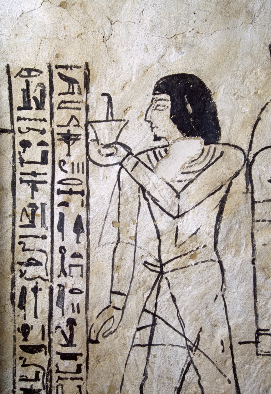 Ölüler kitabının resmi, Nakhtmin Mezarı, Abusir, Mısır, Mısır uygarlığı, Yeni Krallık, Hanedan XIX by Egyptian 19th Dynasty