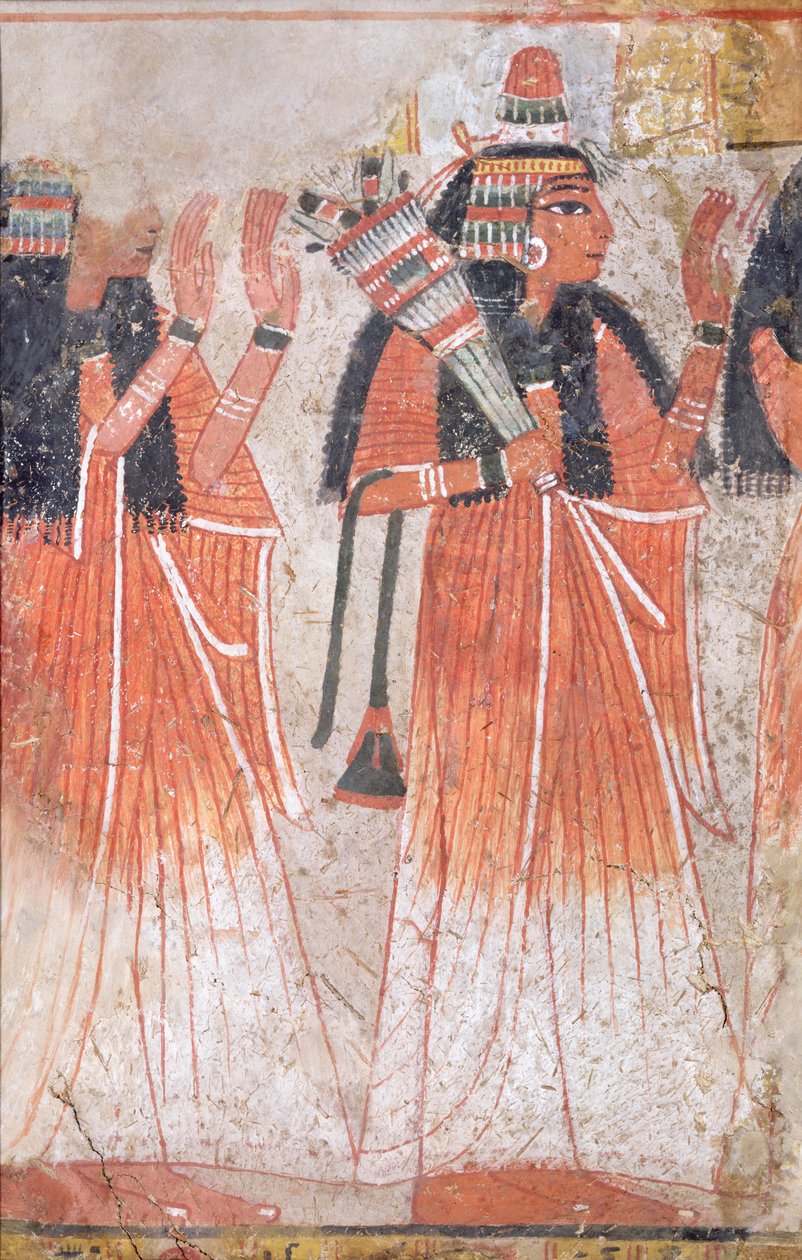 Kadınların Alayı, Yeni Krallık (duvar resmi) by Egyptian 19th Dynasty
