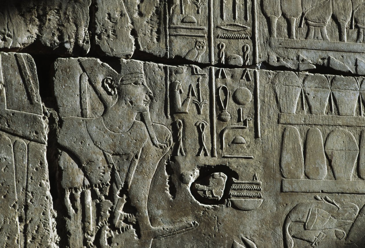 Rölyef, Amun Tapınağı, Luxor, antik Thebes (UNESCO Dünya Mirası Listesi) by Egyptian 19th Dynasty