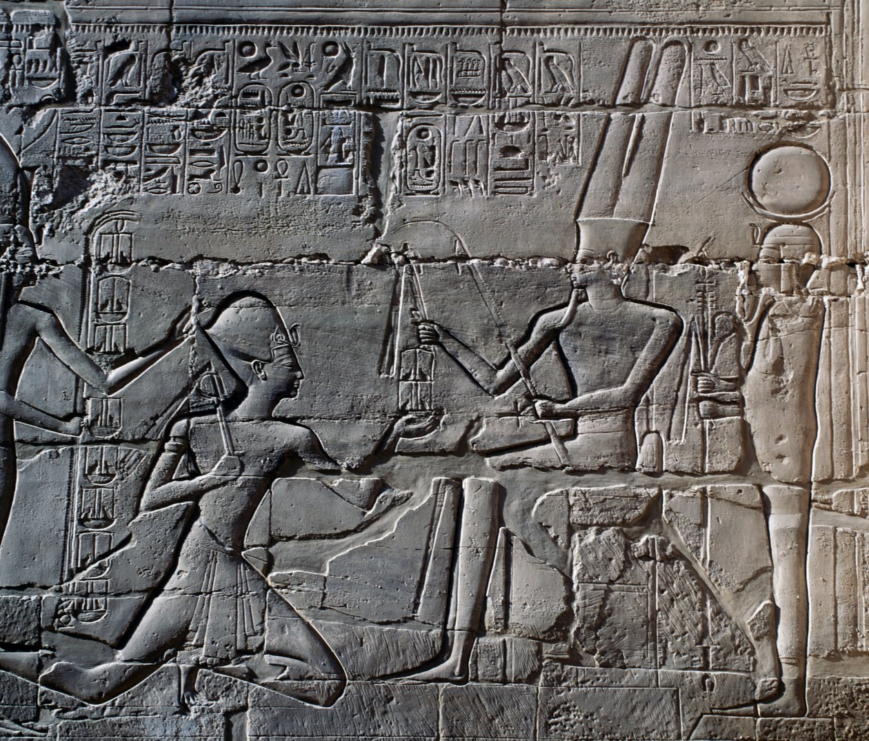 Seti I#39;in Suriye ve Filistin#39;deki seferleri, kabartma, Büyük Hipostil Salonu#39;nun kuzey dış duvarı, Karnak tapınak kompleksi (Unesco Dünya Mirası Listesi) by Egyptian 19th Dynasty