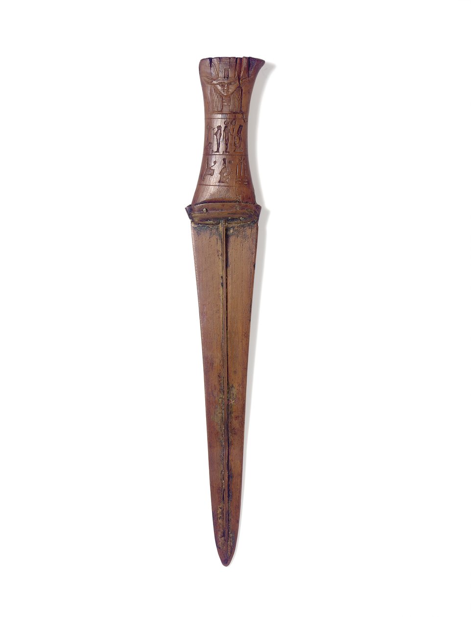 Hançer, Yeni Krallık, c.1156-51 MÖ (ahşap ve bronz) by Egyptian 20th Dynasty