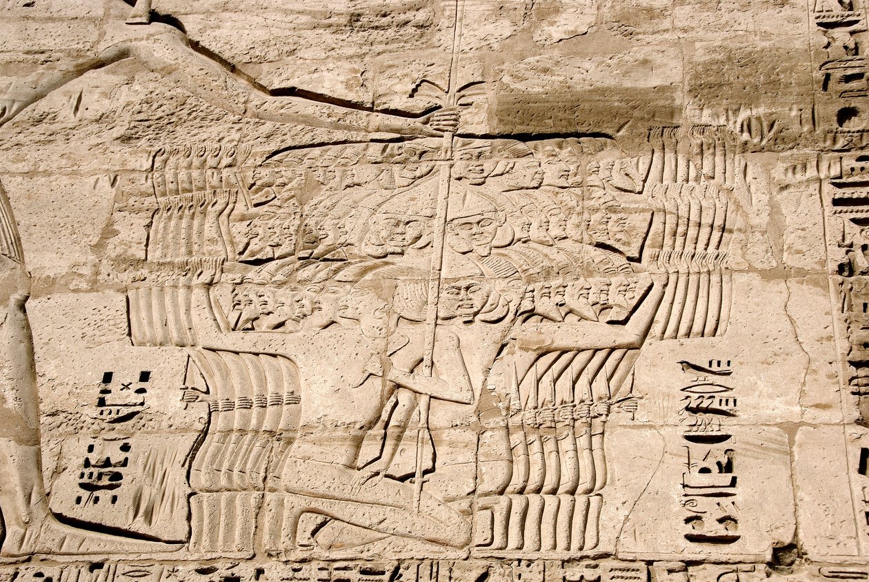 Mısır antikası: deniz halklarına ait savaşçıların, Ramses III