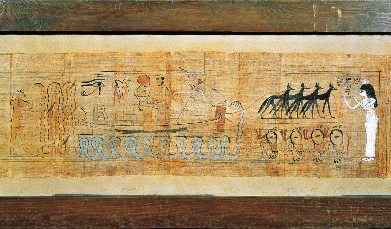 Heruben papirüsü, Seth'in güneş teknesindeki ilahiyat by Egyptian 20th Dynasty