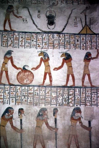 Ramses VI Mezarı I. Odadan Duvar Resmi, Yeni Krallık (MÖ 1145-1137) (duvar resmi) by Egyptian 20th Dynasty