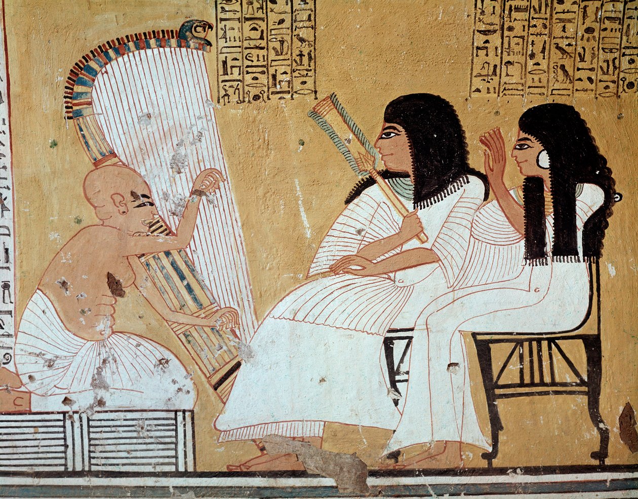 Müzisyenler (fresk by Egyptian 20th Dynasty