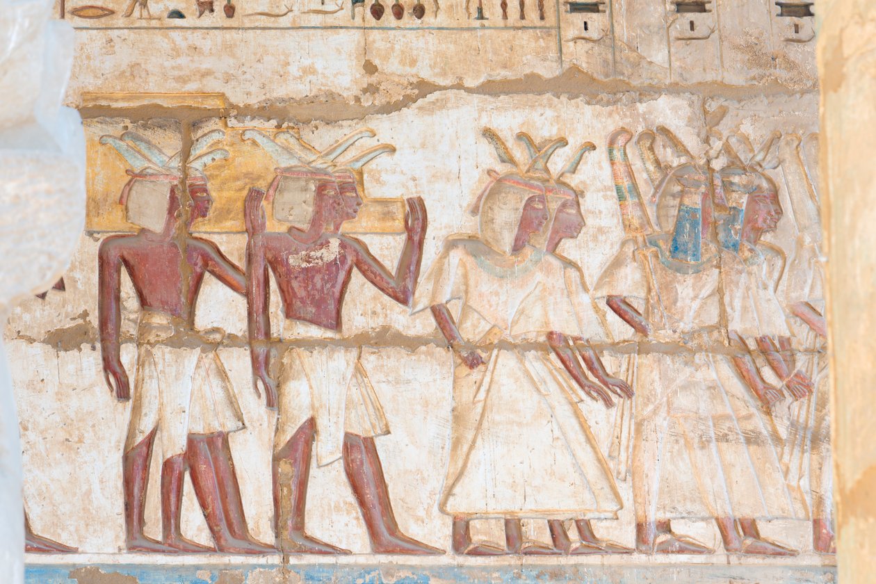 Kasadaki boyalı kabartma resim by Egyptian 20th Dynasty