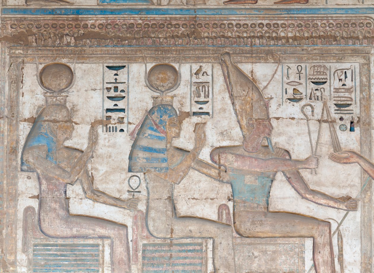 Duvarda boyalı kabartma resim by Egyptian 20th Dynasty