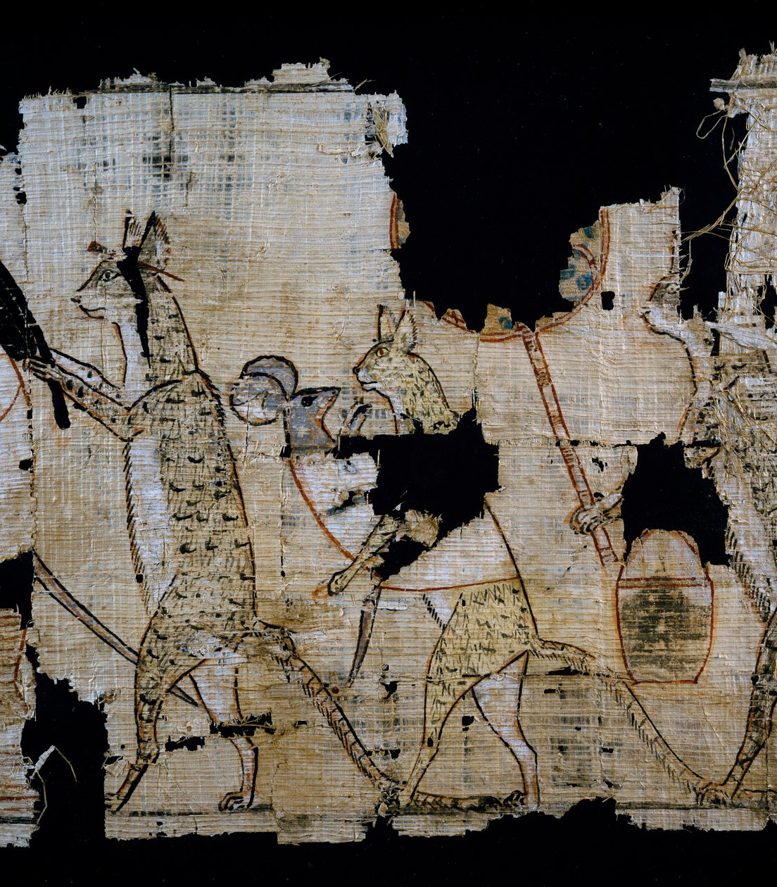 Ramses IX, Detay, Mısır Uygarlığı, Yeni Krallık, Hanedan XX döneminden kalma hiciv sahnesi, yaklaşık MÖ 1100 by Egyptian 20th Dynasty