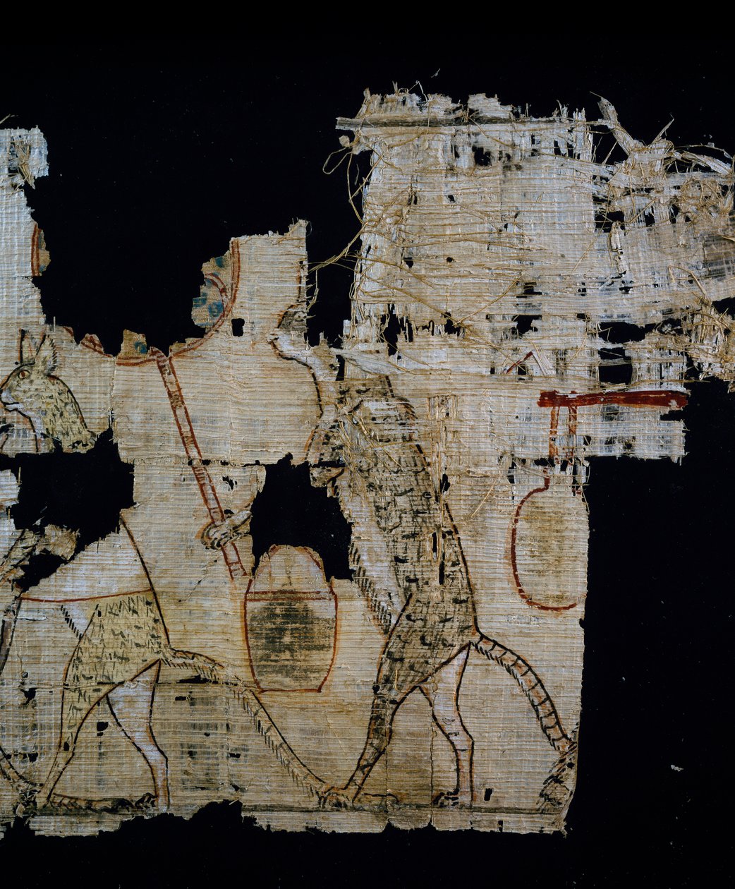 Ramses IX, Detay, Mısır Uygarlığı, Yeni Krallık, Hanedan XX döneminden kalma hiciv sahnesi, yaklaşık MÖ 1100 by Egyptian 20th Dynasty