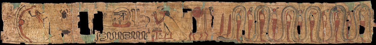 Eski Mısır Cenaze Metni - Eski Mısır - MÖ 1069-945 - Papirüs - 10x100 - Szepmuveszeti Muzeum, Budapeşte by Egyptian 21st Dynasty