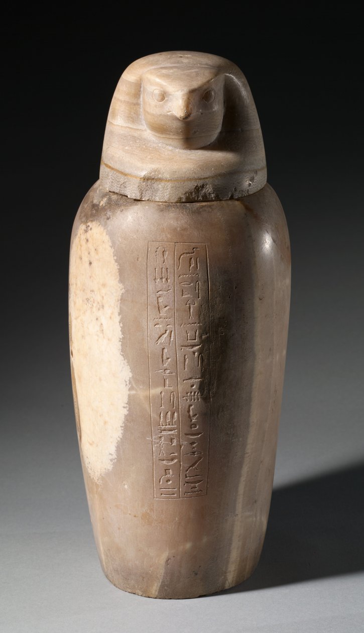 Şahin Başlı Kanopik Kavanoz, MÖ 664-525 by Egyptian 26th Dynasty