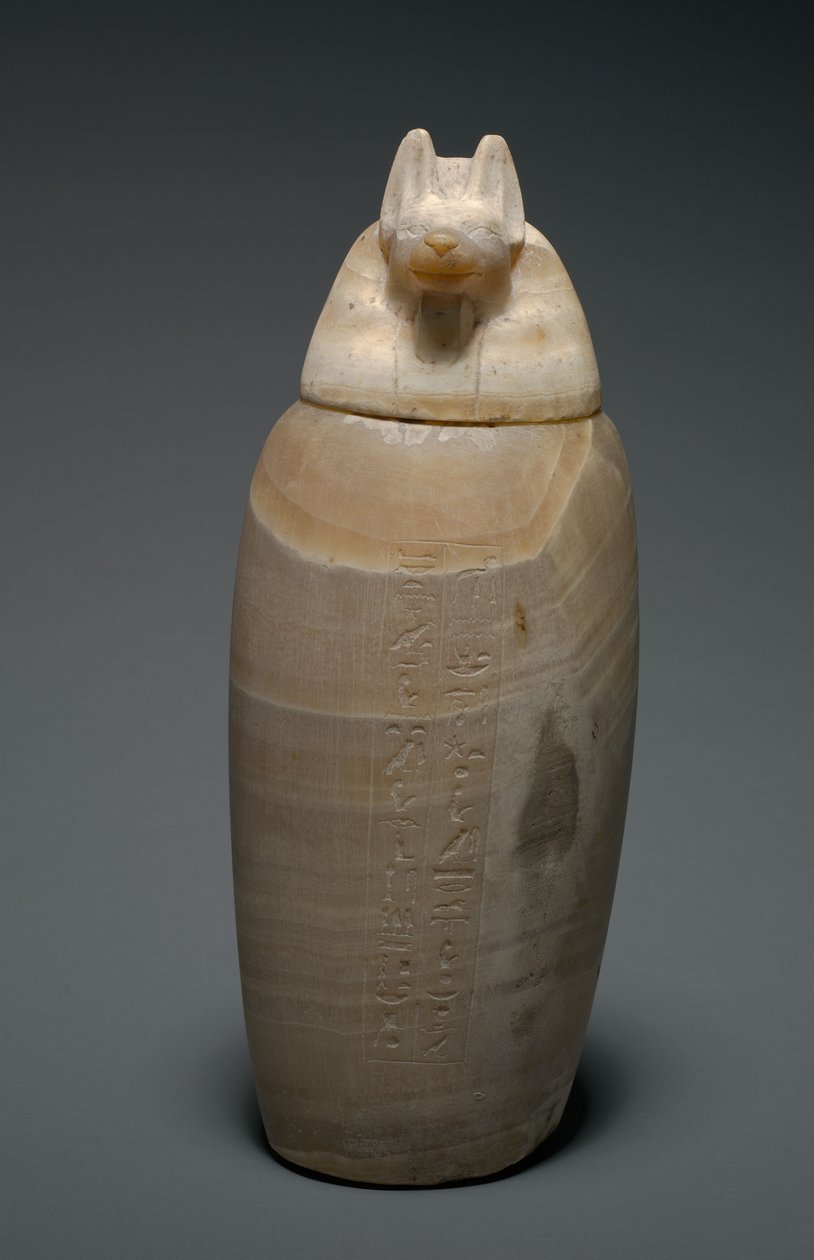 Çakal Başlı Kanopik Kavanoz, MÖ 664-525 by Egyptian 26th Dynasty