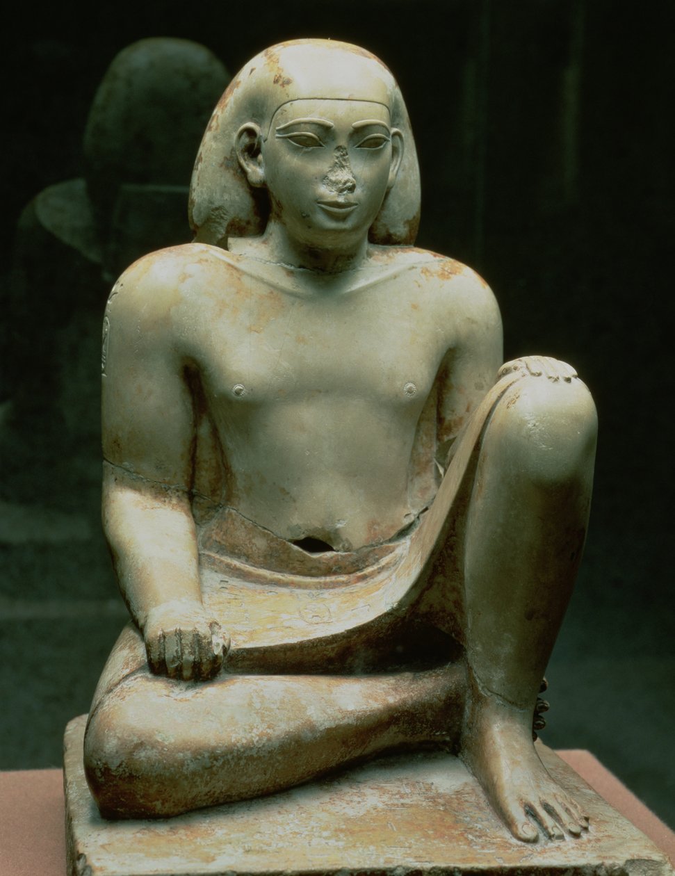 Çömelmiş Bes Figürü (kireçtaşı) by Egyptian 26th Dynasty
