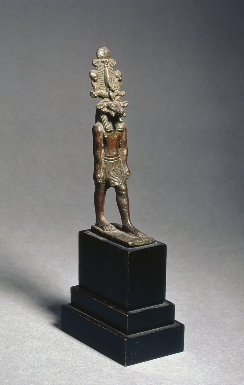 Koç başlı bir tanrı olan Harsaphes figürü, Geç Dönem, MÖ 600 dolayları (bronz) by Egyptian 26th Dynasty