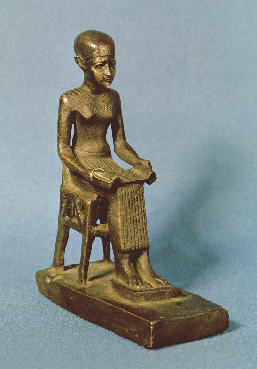 Oturan İmhotep heykeli by Egyptian 26th Dynasty