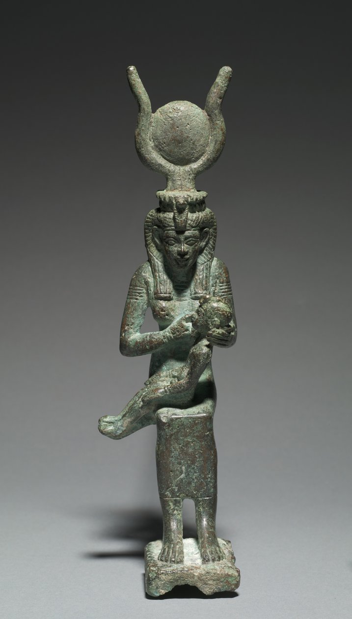İsis ve Horus Heykeli, MÖ 664-30 by Egyptian 26th Dynasty