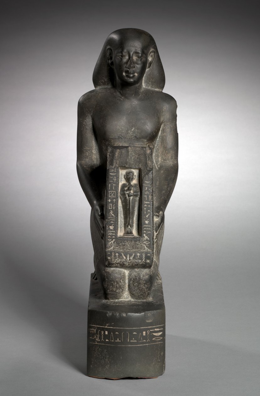 Naophorous Maliye Memuru ve Tarla Denetçisi Heykeli, Horwedja, MÖ 521-486 by Egyptian 27th Dynasty