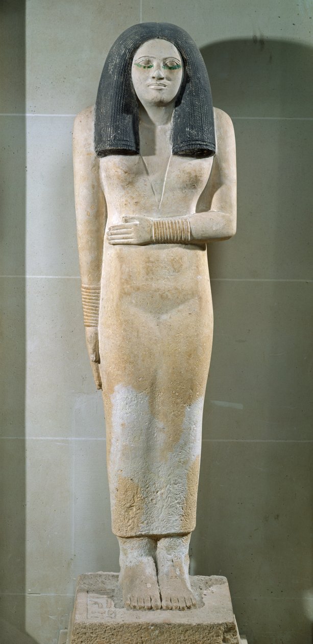 Nesa Heykeli, Eski Krallık (boyalı kireçtaşı) by Egyptian 3rd Dynasty