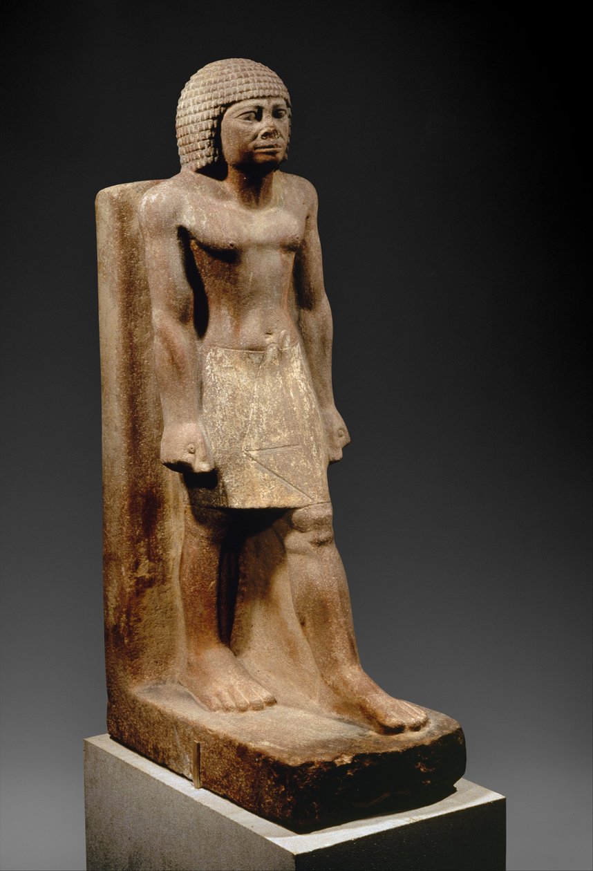 Adım Adım Figür, c. 2575–2465 M.Ö. (boyalı kuvarsit) by Egyptian 4th Dynasty