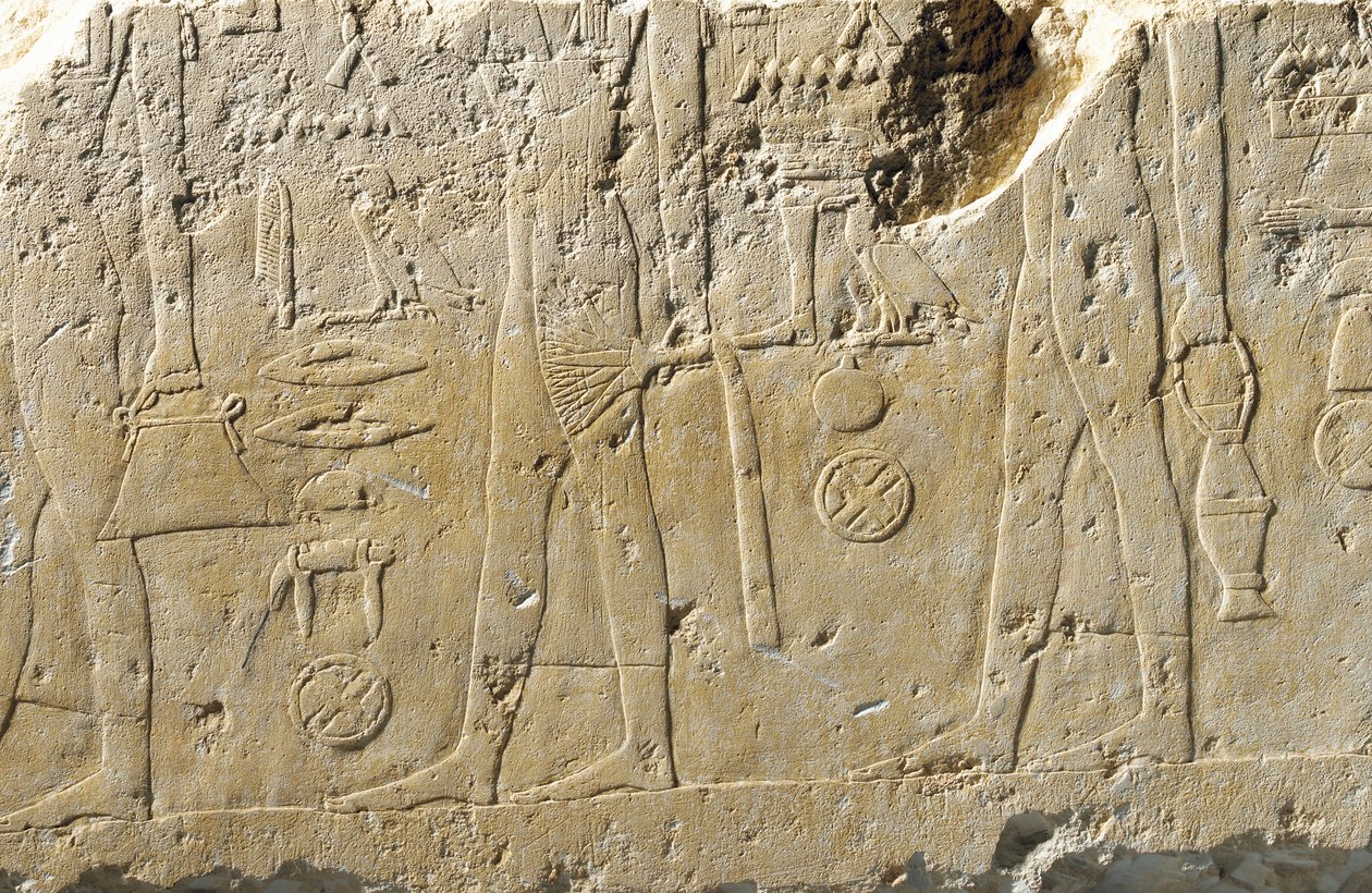 Pehenuka, Eski Krallık kabartma parçasının detayı by Egyptian 5th Dynasty