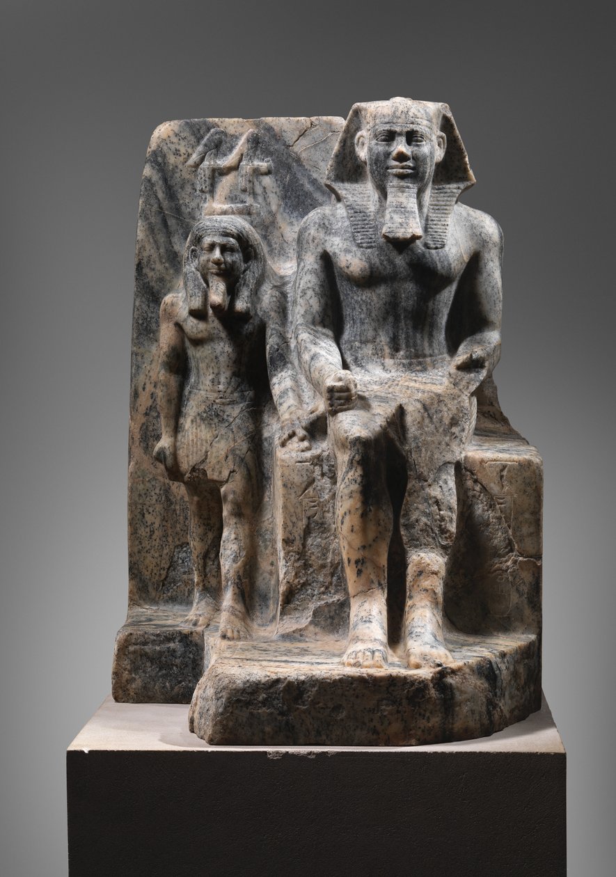 Kral Sahure ve Nome Tanrı, c. MÖ 2458–2446 (gnays) by Egyptian 5th Dynasty