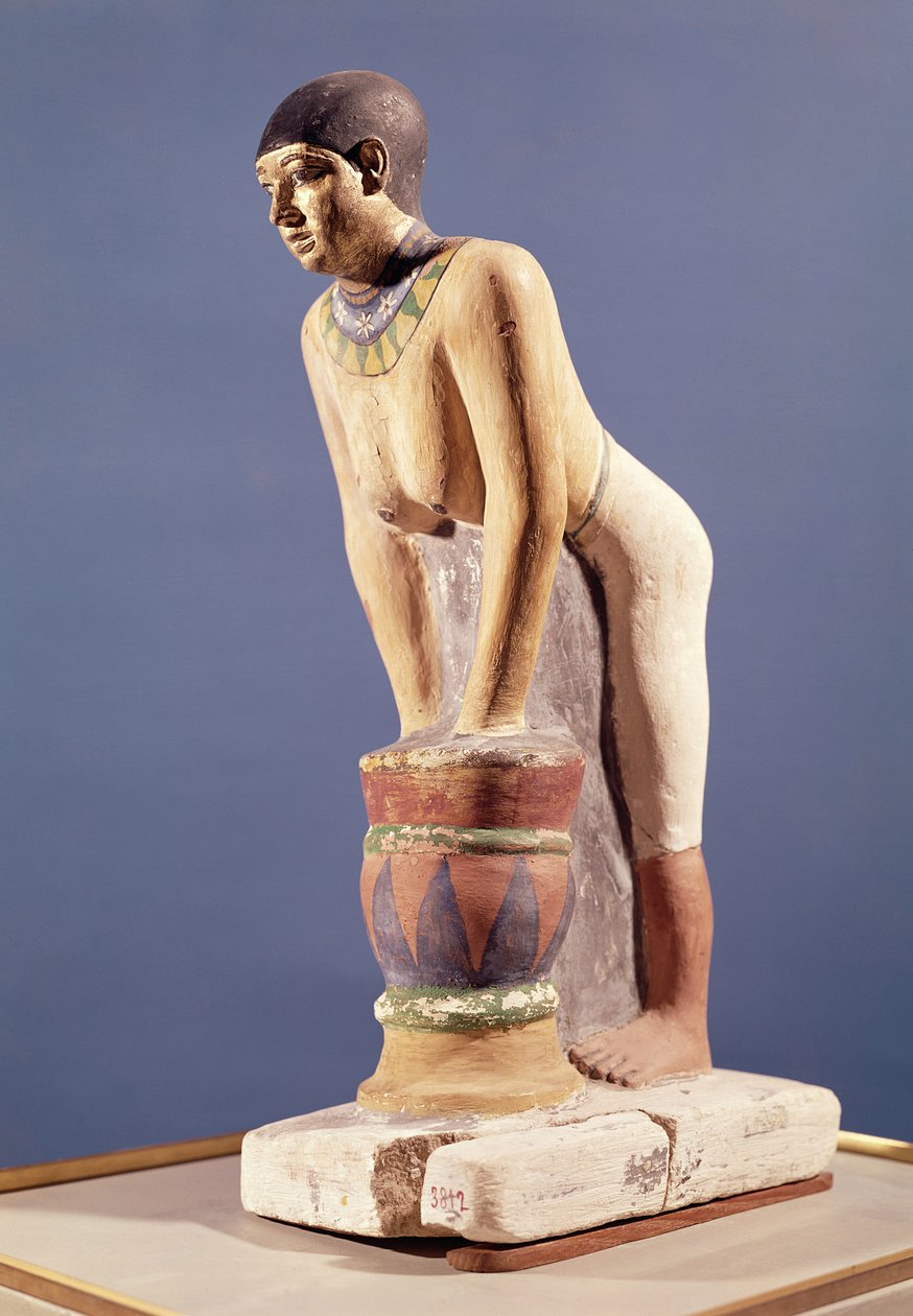 Bira yapan bir kadın modeli, Eski Krallık (çok renkli taş) by Egyptian 5th Dynasty