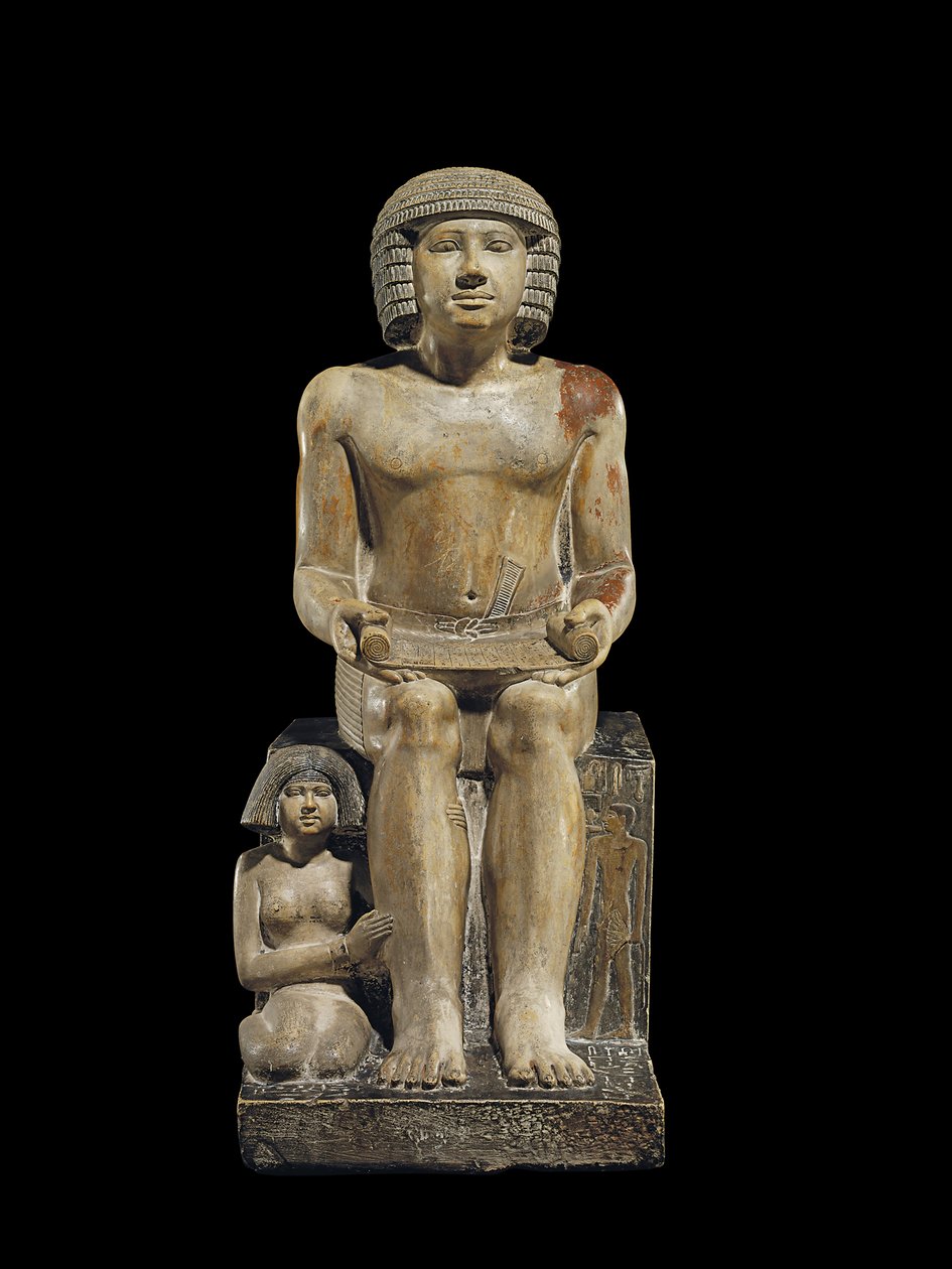 Katipler Sekhemka Müfettişi Heykeli, MÖ 2400-2300 dolayları by Egyptian 5th Dynasty