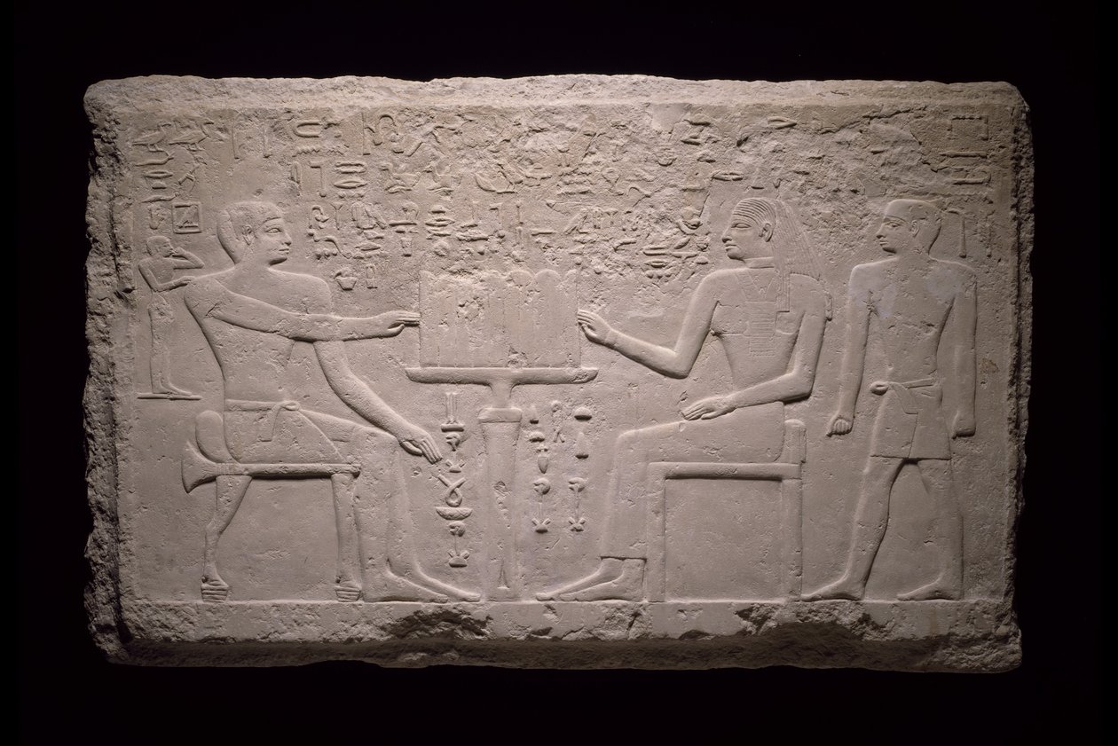 Thenti Mezarından Duvar Parçası, MÖ 2524-2400 by Egyptian 5th Dynasty