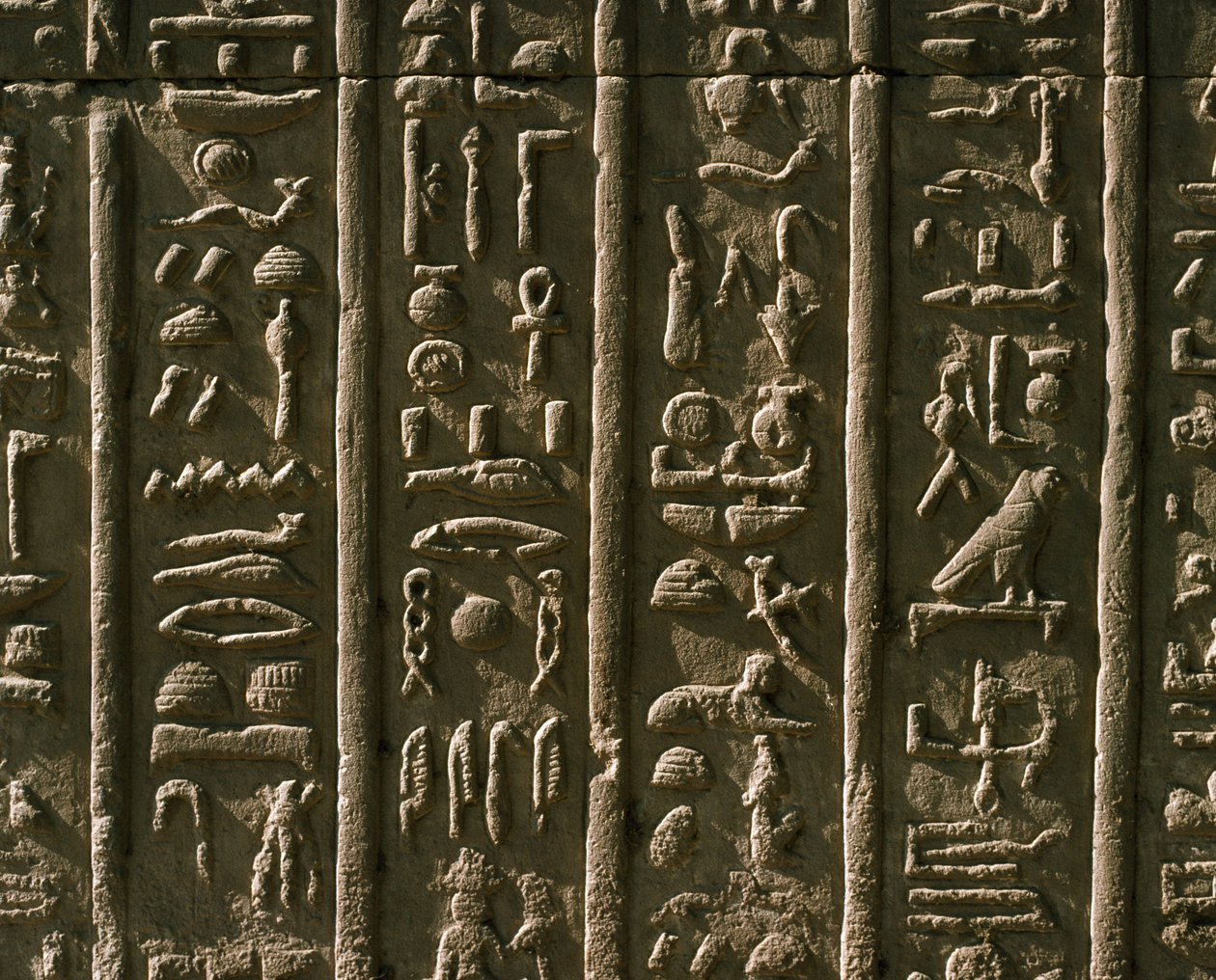 Hiyeroglifli alçak kabartma, MÖ 51-30 by Egyptian Egyptian
