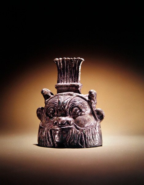 Bes (bronz) şeklinde çan by Egyptian Ptolemaic Period