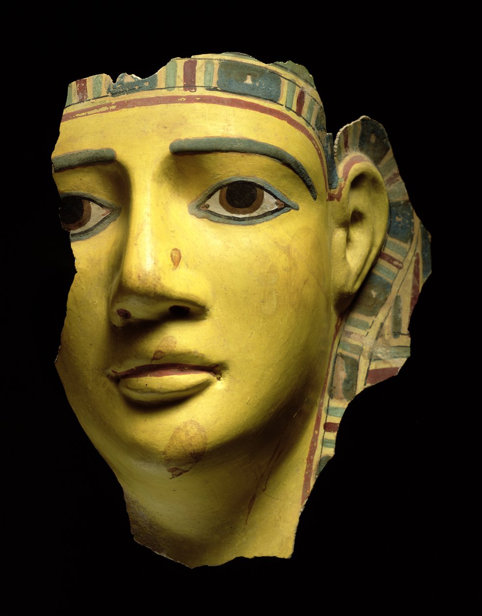 Mumya maskesi (çok renkli karton) by Egyptian Ptolemaic Period